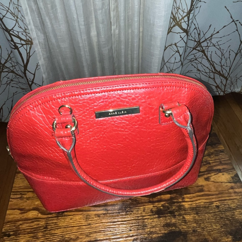 Anne Klein Bold Red Satchel